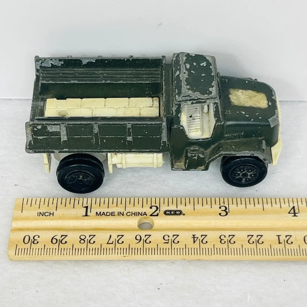 Vintage Tootsietoy Deuce 1/2 Military Truck Diecast Green Made USA Toy Vehicle